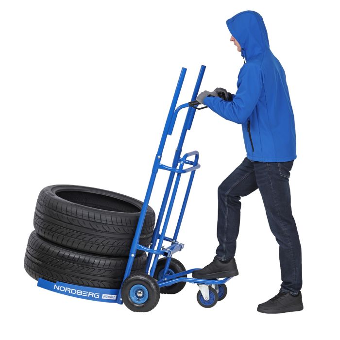 Тележка для транспортировки колес с захватами Nordberg N31002, 150 кг