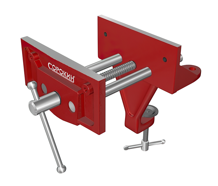 Тиски для столярного верстака СОРОКИН 1.935, на струбцине, 150мм