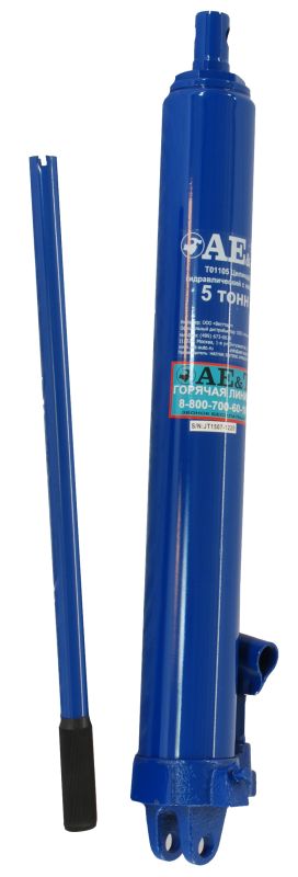 Цилиндр гидравлический 5 тонн Aе&T T01105, прямого действия, с насосом, 490мм