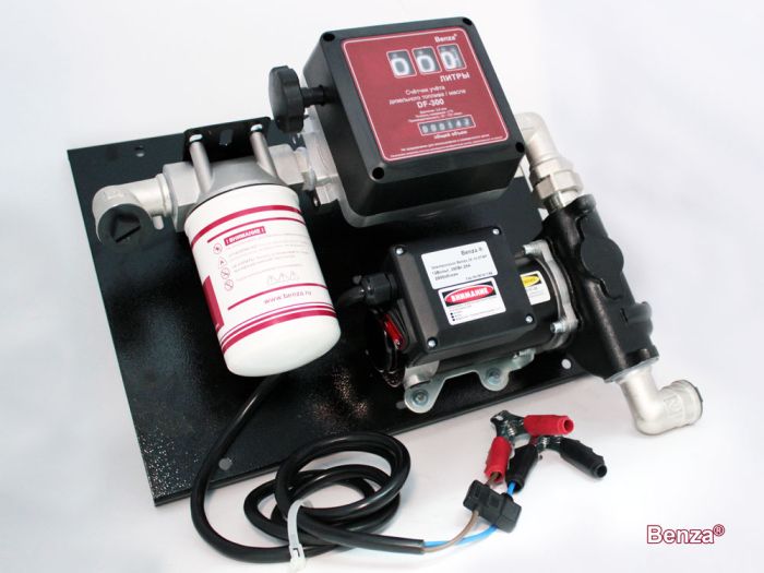 Мобильная топливораздаточная колонка Benza 24-12-57ФР, 57л/мин, 12В для перекачки дизельного топлива