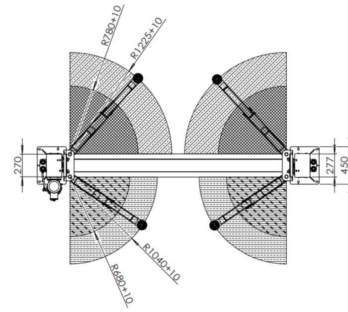 Подъемник двухстоечный автомобильный 4 тонн ATIS Flying T4AB, электрогидравлический, 380В