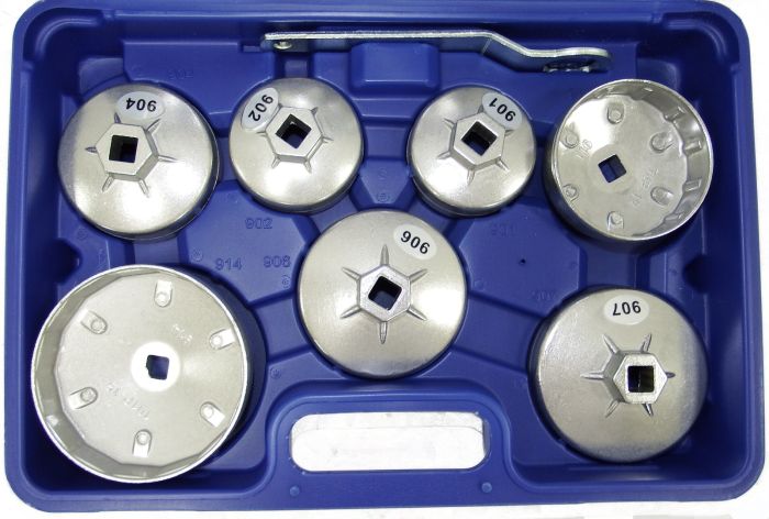 Съемники масляных фильтров Ae&T TA-A1012, алюминиевые, 15 предметов