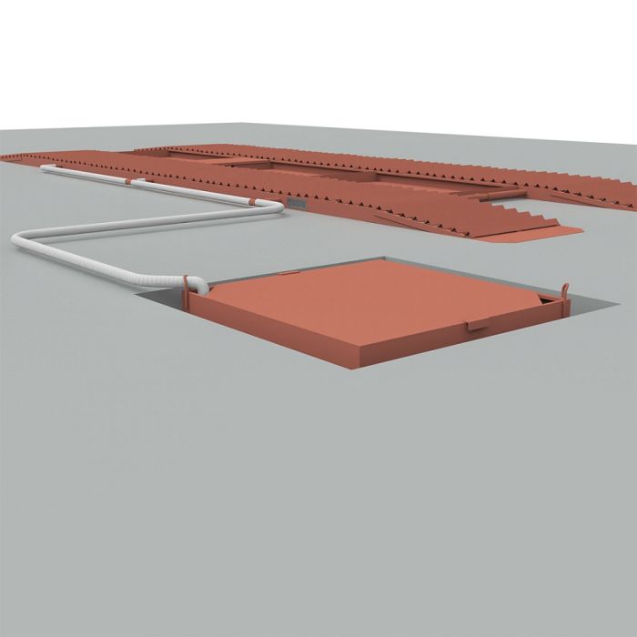 Эстакада металлическая ЭкоПром «Каскад» Комфорт, разборная, 8м, красная