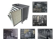 Тележка инструментальная ЭВРИКА ER-55300, закрытая, 7 ящиков, с инструментом 274пр.