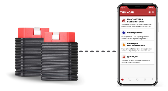 Диагностический автосканер THINKCAR Pro, для легковых авто