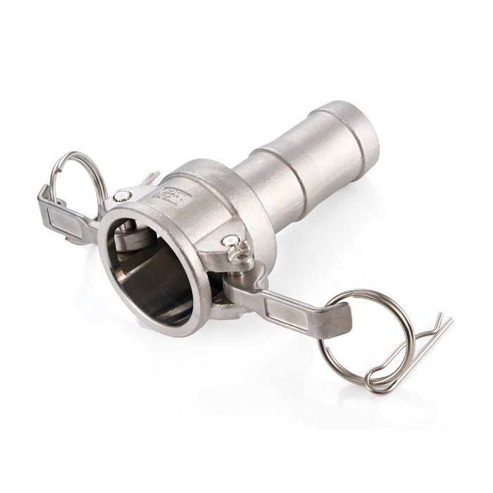 Камлок T-ind нержавеющий тип С, розетка с хвостовиком 3/4", AISI304