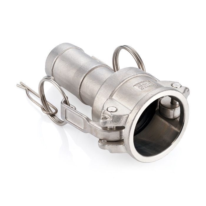 Камлок T-ind нержавеющий тип С, розетка с хвостовиком 3/4", AISI304