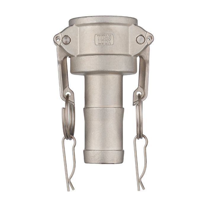 Камлок T-ind нержавеющий тип С, розетка с хвостовиком 3/4", AISI304