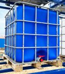 Еврокуб 1000 л новый синий на деревянном поддоне с УФ защитой