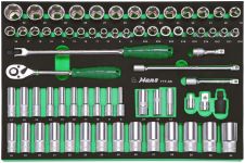 Набор торцевых головок и аксессуаров Hans TTF-68, 1/2", 68 предметов