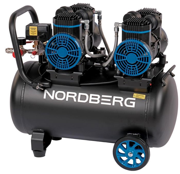 Поршневой компрессор NORDBERG NCEO50/500, ременной привод, безмасляный, 500 л/мин, 220В