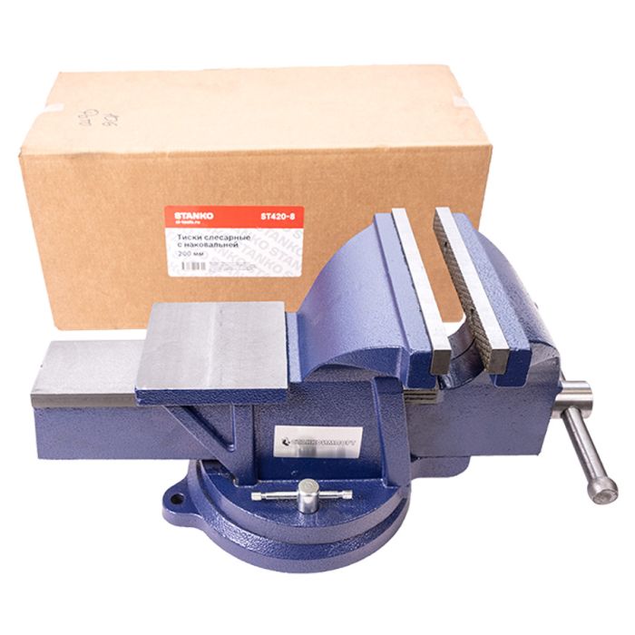 Тиски слесарные с наковальней СТАНКОИМПОРТ ST420-8, 200м