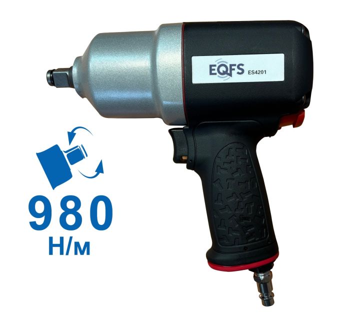 Пневмогайковерт ударный EQFS ES4201, 1/2", легковой, 980 Нм