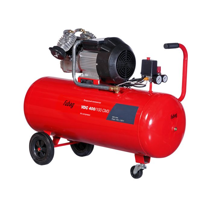 Поршневой компрессор Fubag VDC 400/100 CM3, прямой, масляный, 220В, 400л/мин