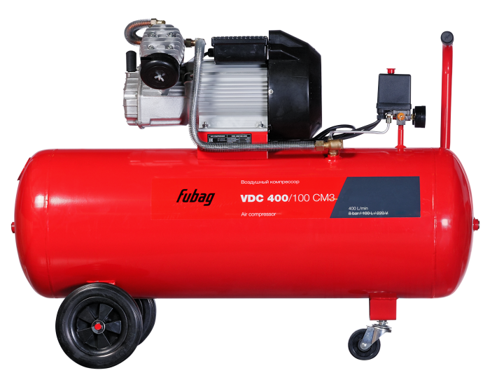 Поршневой компрессор FUBAG VDС 400/100 CM3, коаксиальный привод, масляный, 400 л/мин, 220В
