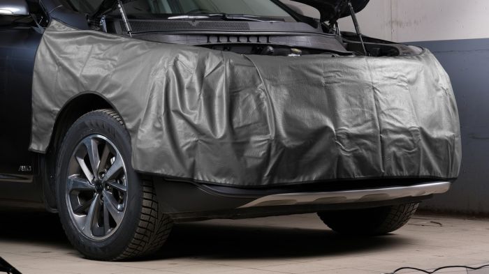 Защитная накидка Крыло-Бампер-Крыло NORDBERG NN3-gray, 4метра, на джип