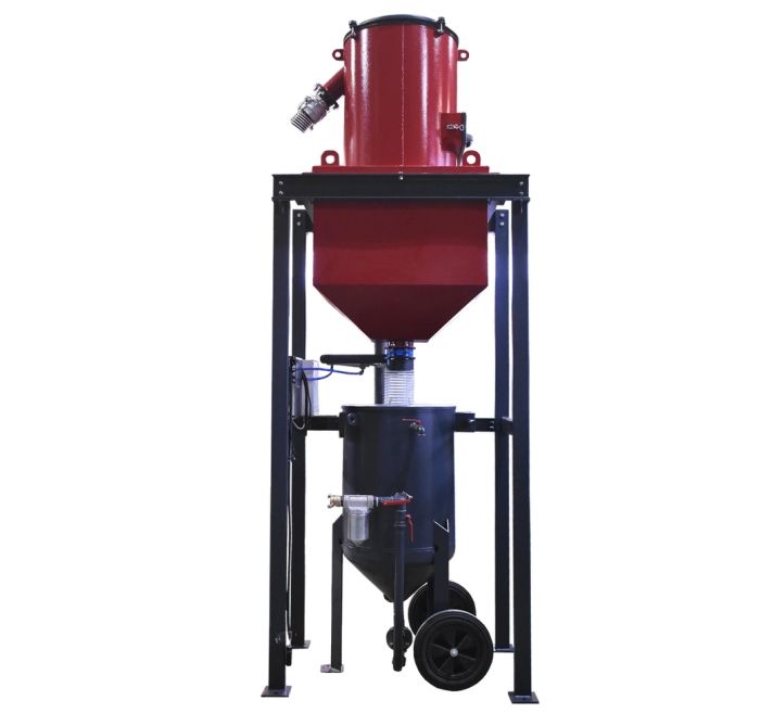 Каскадный сепаратор абразива ВМЗ САМ-1,0, 1000л, с раздачей на 2 установки