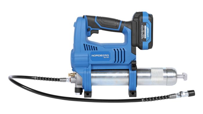 Шприц аккумуляторный для густой смазки Nordberg NE774K, 420 мл