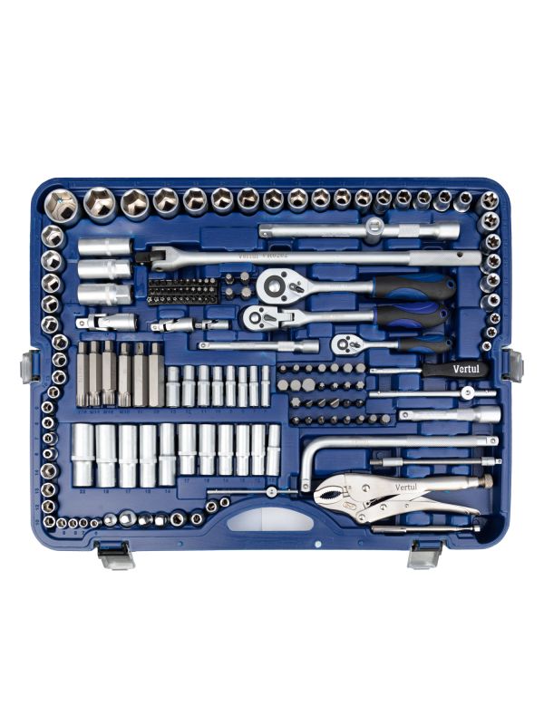 Набор инструментов Vertul VR0202, 1/4″, 3/8″ 1/2″,  202пр.