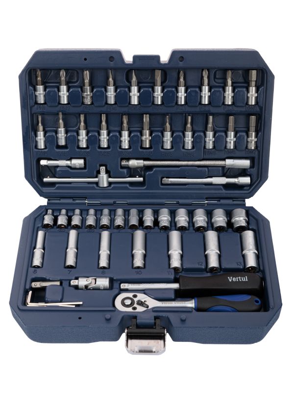 Набор инструментов Vertul VR053, 1/4″, 53пр.