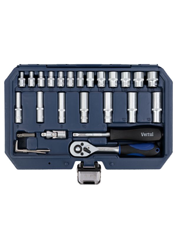 Набор инструментов Vertul VR053, 1/4″, 53пр.