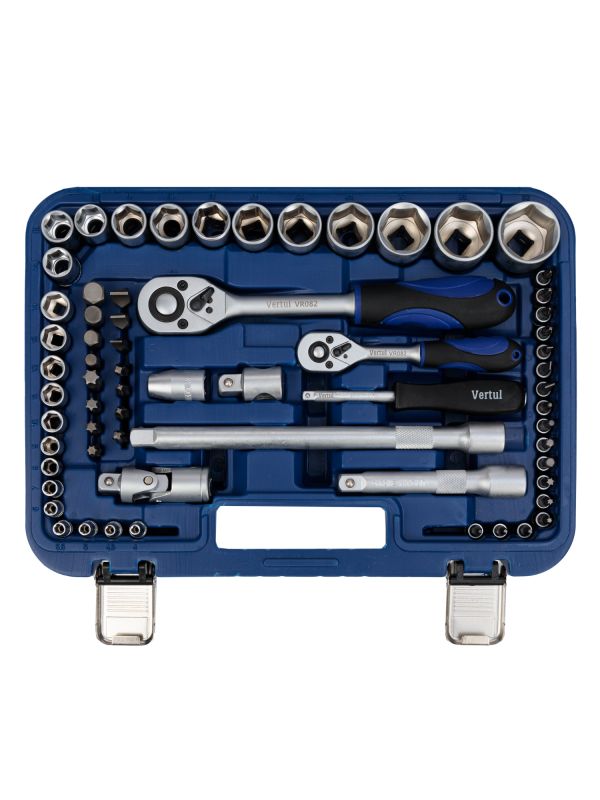 Набор инструментов Vertul VR082, 1/4″, 1/2″, 82пр.