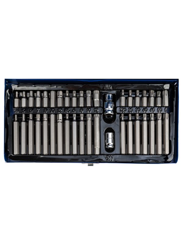 Набор бит SPLINE, TORX, HEX Vertul VR41002, 40пр.