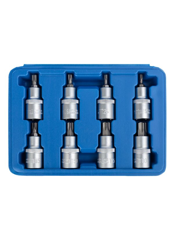 Набор головок со вставкой TORX Vertul VR50189, с отверстием 1/2, 55 мм, 8 пр.