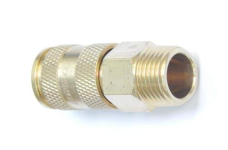 Быстроразъем штуцер пневматический с клапаном "ёлочка" Forsage F-BSE1-4SM, 10мм