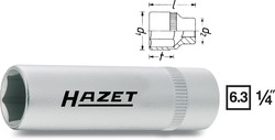 HAZET Головка длинная 6-гранная  1/4" 12мм HAZET 850LG-12