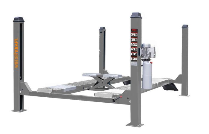 Подъемник четырехстоечный 5 тонн Wiederkraft WDK-541, электрогидравлический, для сход-развала, 380В