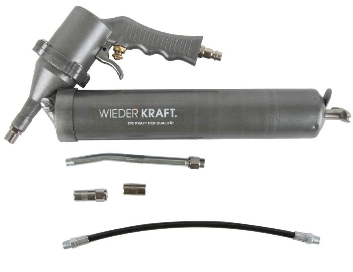 Шприц для подачи смазки пневматический Wiederkraft WDK-65154, 400 мл