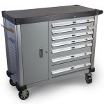 Тележка инструментальная Wiederkraft WDK-907Е, закрытая, 7 ящиков + 1 секция