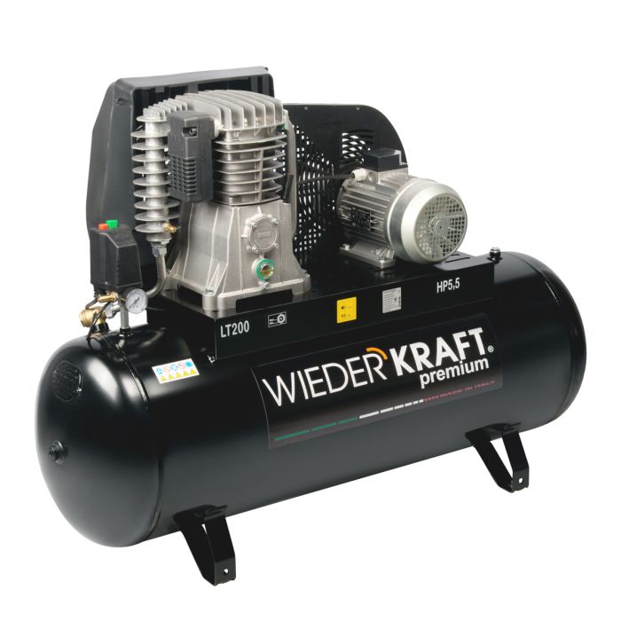 Поршневой компрессор Wiederkraft WDK-92060, ременной привод, 606 л/мин, 380В
