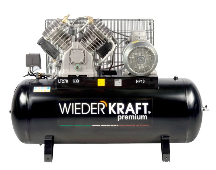 Поршневой компрессор Wiederkraft WDK-92712, ременной привод, 1300 л/мин, 380В