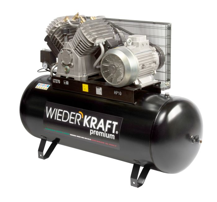Поршневой компрессор Wiederkraft WDK-92712, ременной привод, 1300 л/мин, 380В