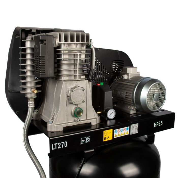 Поршневой компрессор Wiederkraft WDK-92760, ременной привод, 606 л/мин, 380В