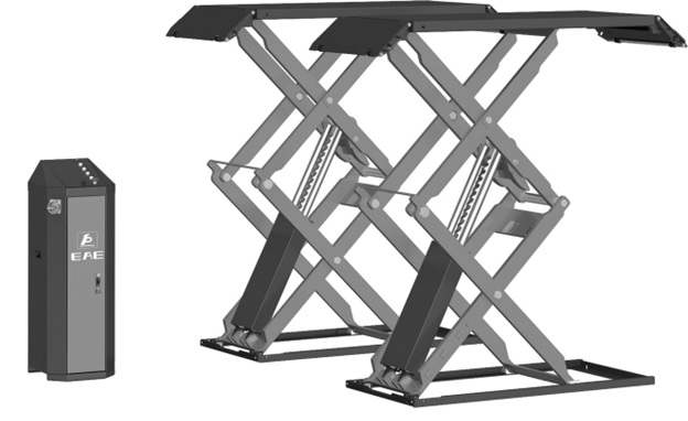 Подъемник автомобильный ножничный 3 тонны Everlift EE-6501V2 (RAL 7016), электрогидравлический, 380В