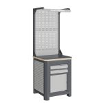 Верстак слесарный Верстакофф MCN 0752.S9-2F, 1 тумба, 2 ящика, с дв.экраном, подсветка