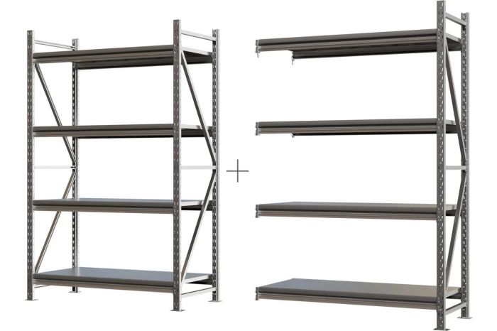 Система хранения IRONMEBEL optimus pro h-2000 zn, 4 яруса, 2600x600 мм, M-ССГР2000ОЦ2600600+