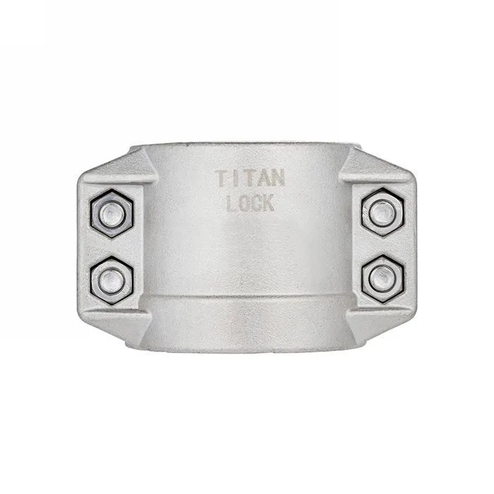 Хомут усиленный 4-х болтовый, алюминий, TITAN LOCK