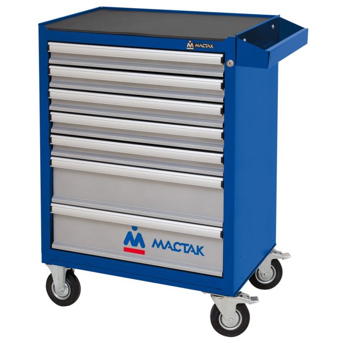 Тележка инструментальная Мастак Оптима 52-07323B, закрытая, 7 ящиков, с набором инструментов 323пр.