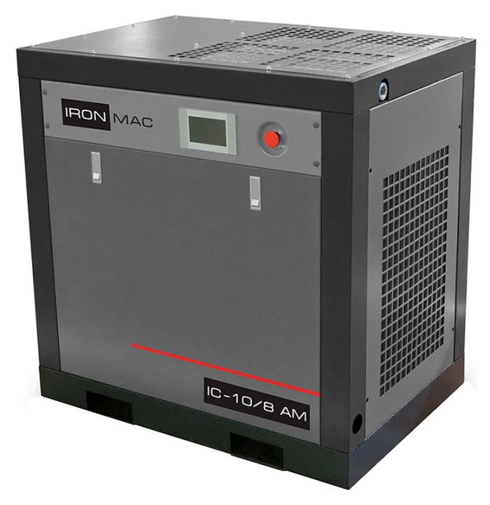 Винтовой компрессор с инвертором IronMac IC 10/8 VSD, прямой привод, 8 бар, IP23, 1000л/мин