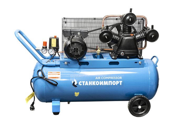 Поршневой компрессор Станкоимпорт ACH44513, ременной привод, 445 л/мин, 100л, 220В