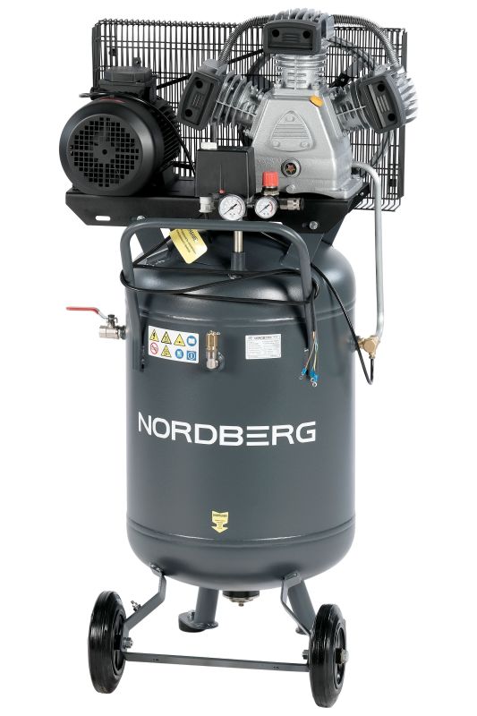 Поршневой компрессор NORDBERG NCPV100/580, ременной привод, масляный,  580 л/мин, 380В