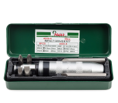 Отвёртка ударная Hans 4606-8, 1/2", с набором бит, 8 пр.