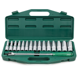 Набор головок длинных 6-гранных Hans 4615MG, 1/2", 10-24мм, с отвёрткой, 16 пр.