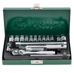 Набор головок с инструментом  6-гранных Hans 2618M, 1/4", 4-12мм, 18 пр.