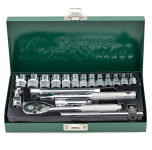 Набор головок с инструментом  6-гранных Hans 2619M, 1/4", 4-13мм, 19 пр.