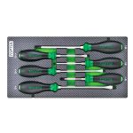 Набор отверток ударных крест и шлиц 6 предметов, в мягком ложементе (А) TOPTUL